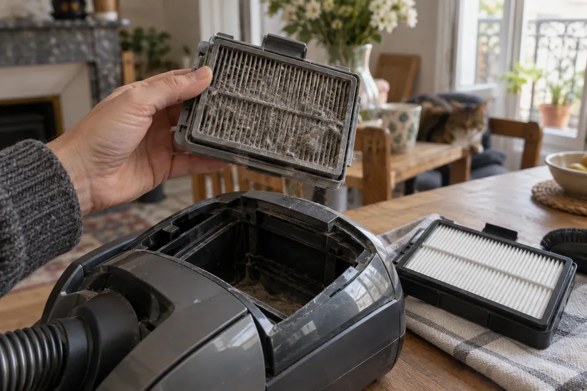 Les filtres à changer en même temps que le sac
